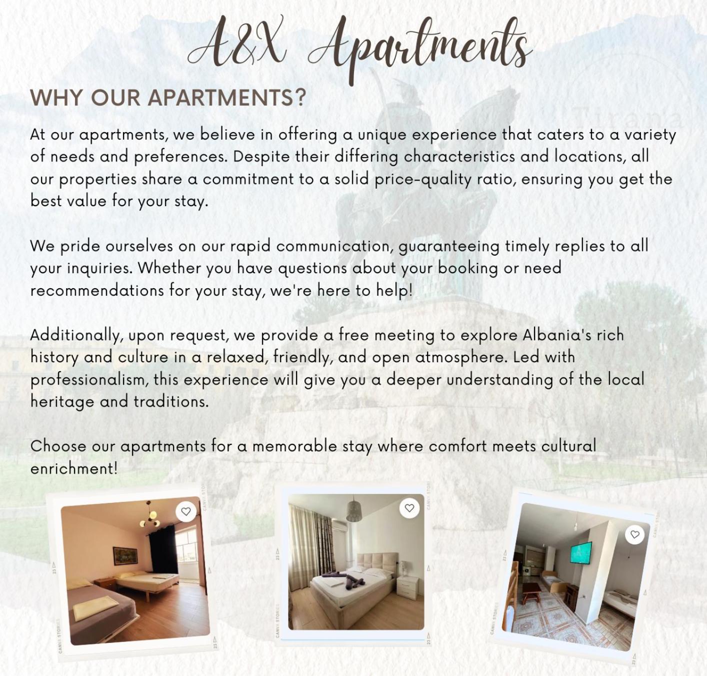 A&X Lovely And Central Apartment - 24H Self Check-In Tirana Exteriör bild